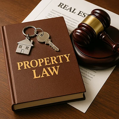 Property Law Book And Gavel